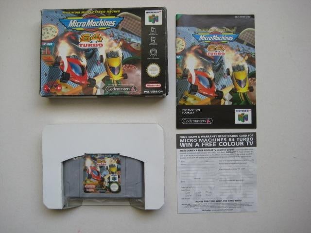 Micro Machines N64 Nintendo 64, Racen en Vliegen, Ophalen of Verzenden, Zo goed als nieuw, 3 spelers of meer