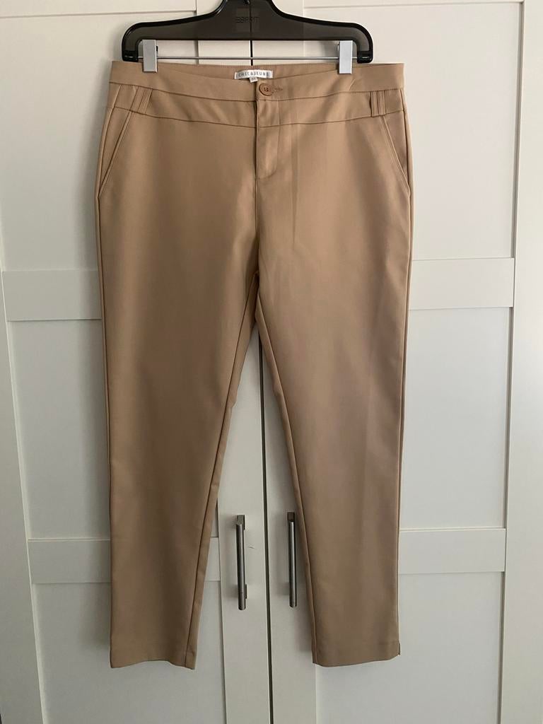Chic & Jeune beige broek maat 44, Beige, Maat 42/44 (L), Ophalen of Verzenden, Zo goed als nieuw