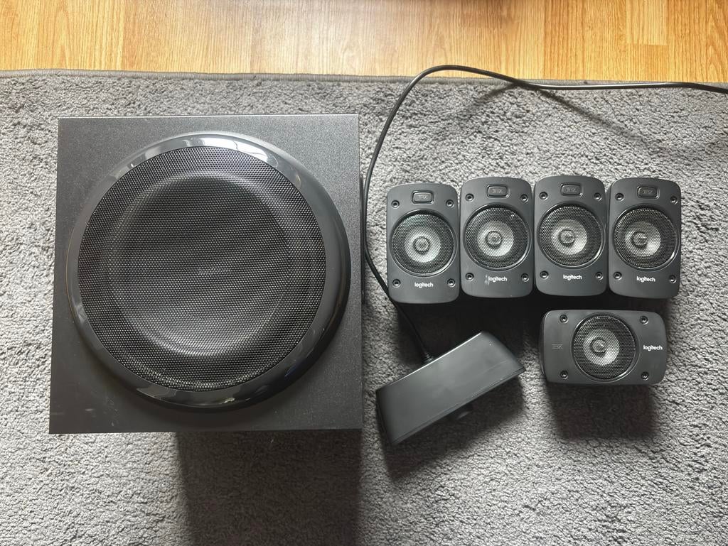 Logitech Z906 5.1 Surround Sound Speakersysteem, Gebruikt, 70 watt of meer, 5.1-systeem, Overige spelers