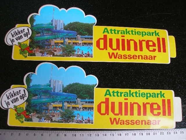 2x grote sticker attraktiepark duinrell wassenaar kikker op!, Verzenden, Zo goed als nieuw, Bedrijf of Vereniging