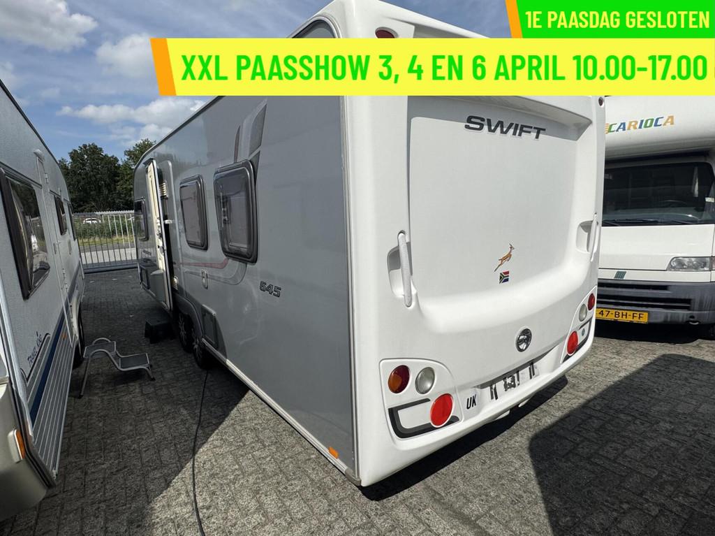 Swift Conqueror 645 ALDE KACHEL + DOUCHE + VOORTENT, Caravans en Kamperen, Caravans, Bedrijf, Swift