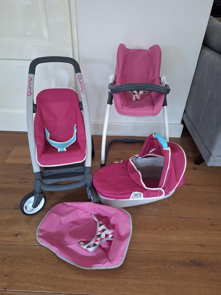 Smoby Quinny Poppenwagen Set 6-in-1 Roze, Ophalen, Zo goed als nieuw, Overige typen