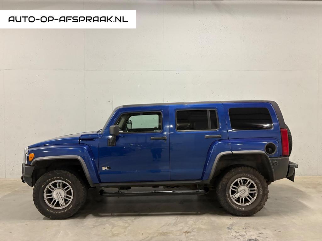 Hummer H3 Grijskenteken 4x4 Airco Trekhaak LPG-G3 JL Audio, Auto's, Blauw, Bedrijf, Handgeschakeld, Vierwielaandrijving