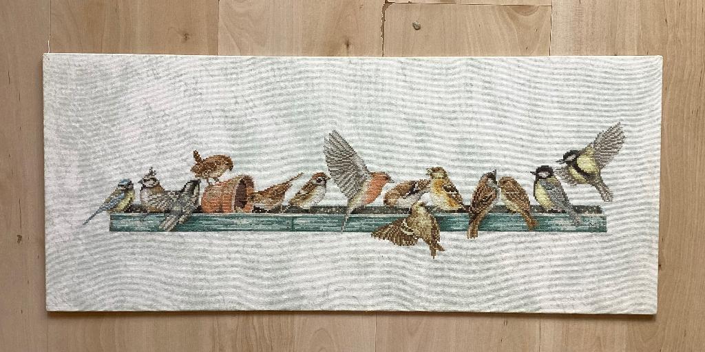 Borduurwerk, zijde, vogel, Bastin, vintage, Ophalen, Gebruikt, Handborduren, Overige typen