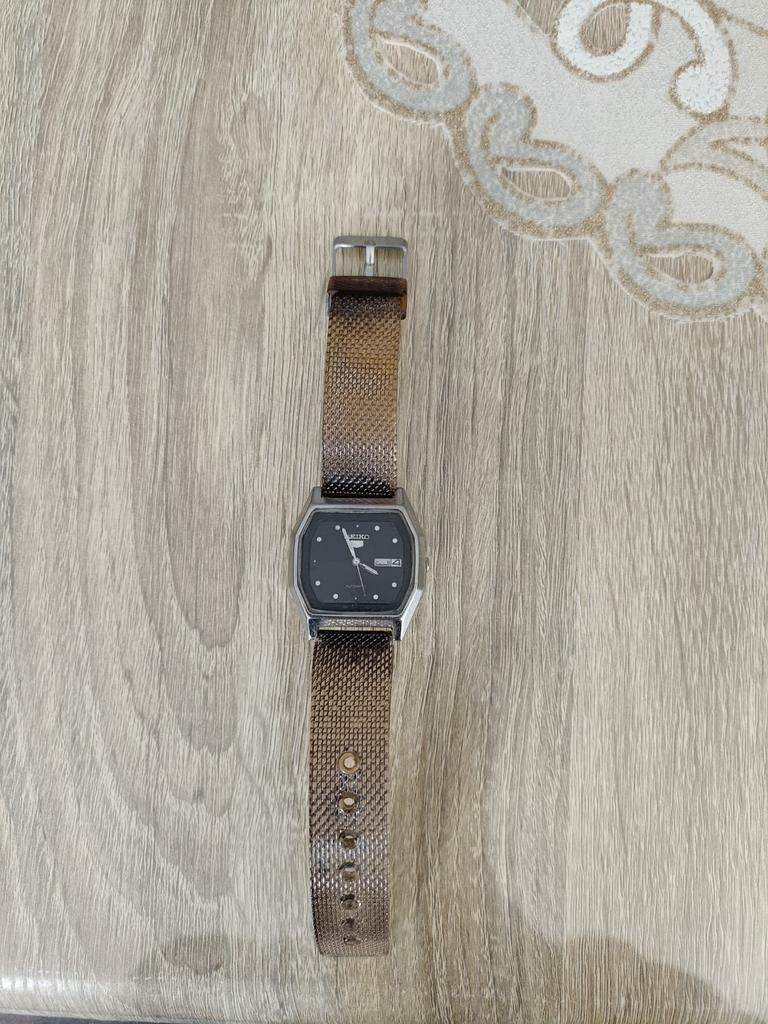 Oude Seiko 5 Automatisch Horloge uit de jaren '80, Seiko, Staal, Met bandje, Polshorloge