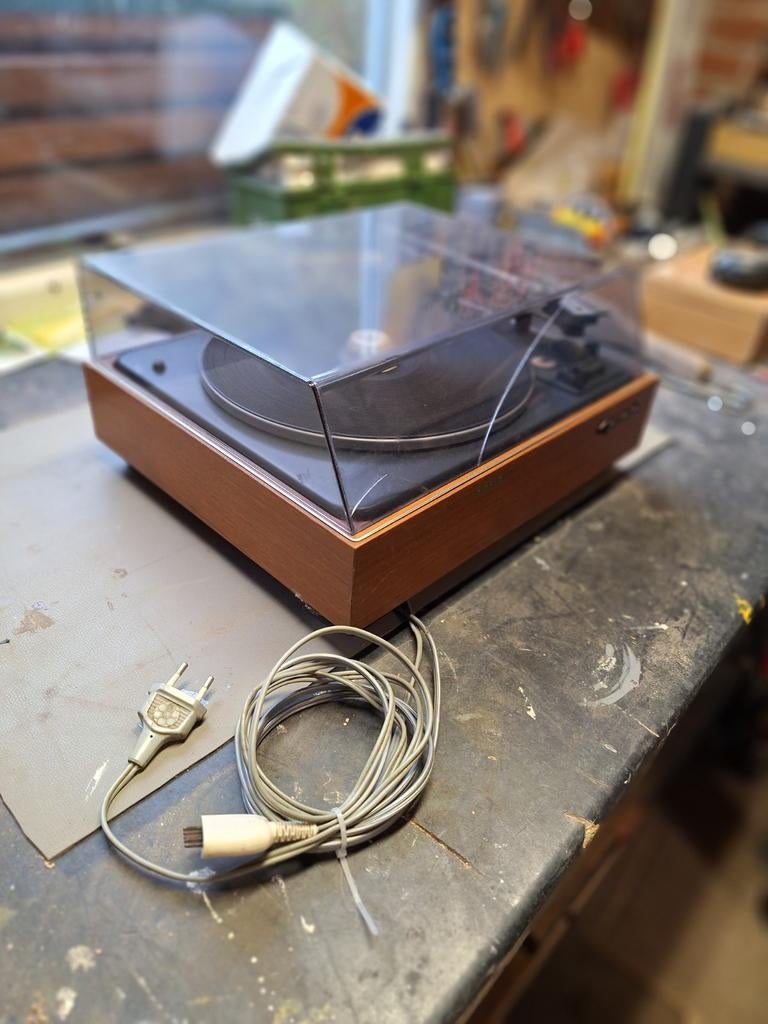 Vintage Garrard SP25 Platenspeler - Werkend, kap beschadigd, Ophalen of Verzenden