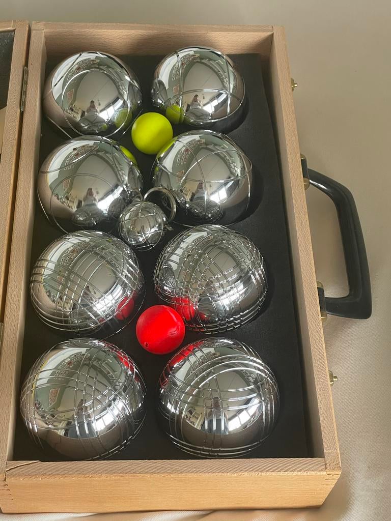 Jeu de boules set in houten kist - IKEA Boules, Sport en Fitness, Ophalen of Verzenden, Zo goed als nieuw