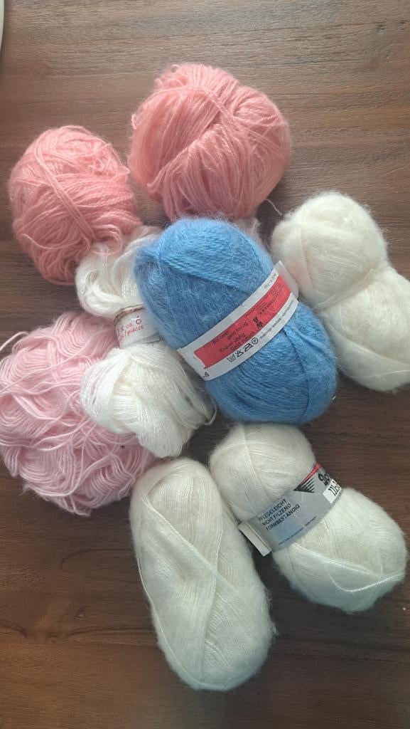 Restpartij mohairachtig garen - diverse kleuren, Ophalen of Verzenden, Nieuw, Breien of Haken, Wol of Garen