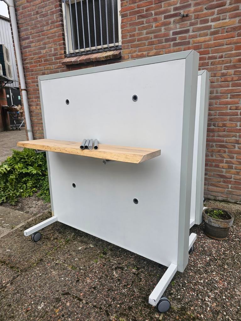 Verrijdbaar kledingrek / presentatierek, Ophalen of Verzenden, Gebruikt, Wit