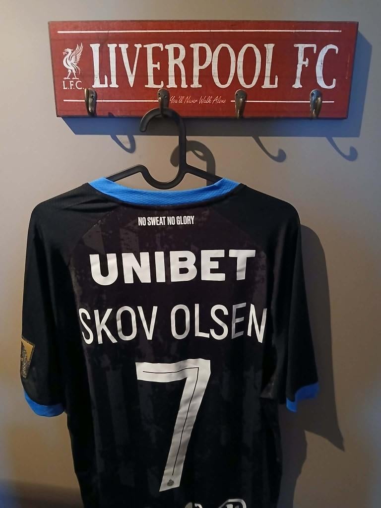 Club Brugge Skov Olsen Matchworn Shirt, Verzamelen, Sportartikelen en Voetbal, Ophalen of Verzenden, Gebruikt, Buitenlandse clubs