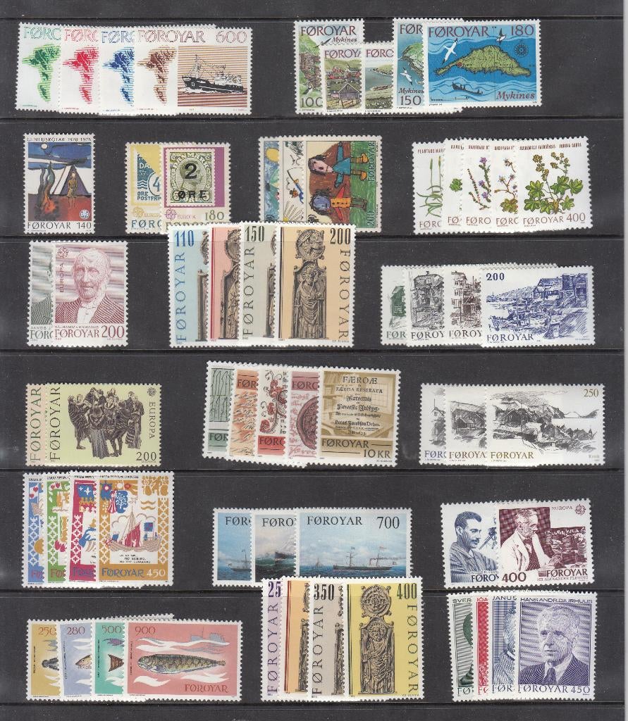 Kavel Faroer postfris, Verzenden, Denemarken, Postfris