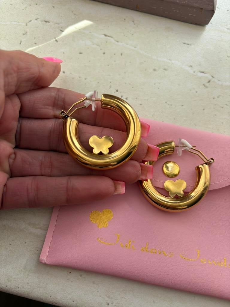 Juki dans  jewels oorbellen nieuw, Sieraden, Tassen en Uiterlijk, Oorbellen, Ophalen of Verzenden, Nieuw, Goud, Zilver