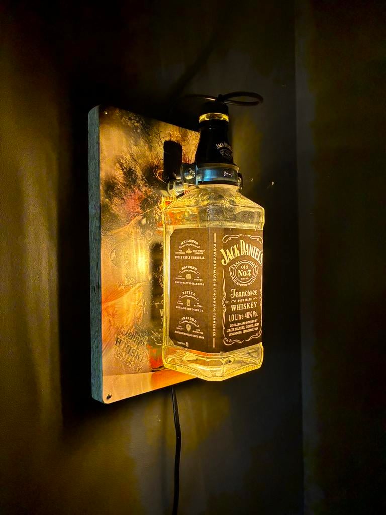 Jack Daniel’s wandlamp, Ophalen of Verzenden, Nieuw, Glas, Mancave, womancave, vaderdag