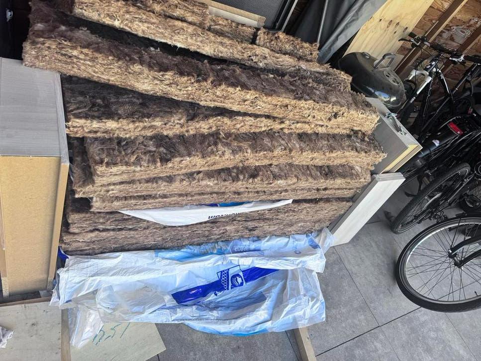 Restant glaswol isolatie 7 en 9 cm dik, Doe-het-zelf en Verbouw, Isolatie en Afdichting, Ophalen, 4 tot 8 cm, Nieuw, Minder dan 5 m²