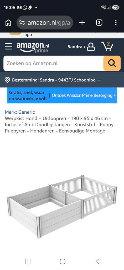 Werpkist, Dieren en Toebehoren, Honden-accessoires, Ophalen, Gebruikt