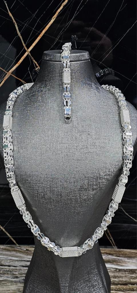 925 Italiaans Zilveren Magnum setje 70cm / 20cm / 8mm, Ophalen of Verzenden, Nieuw, Zilver, Zilver