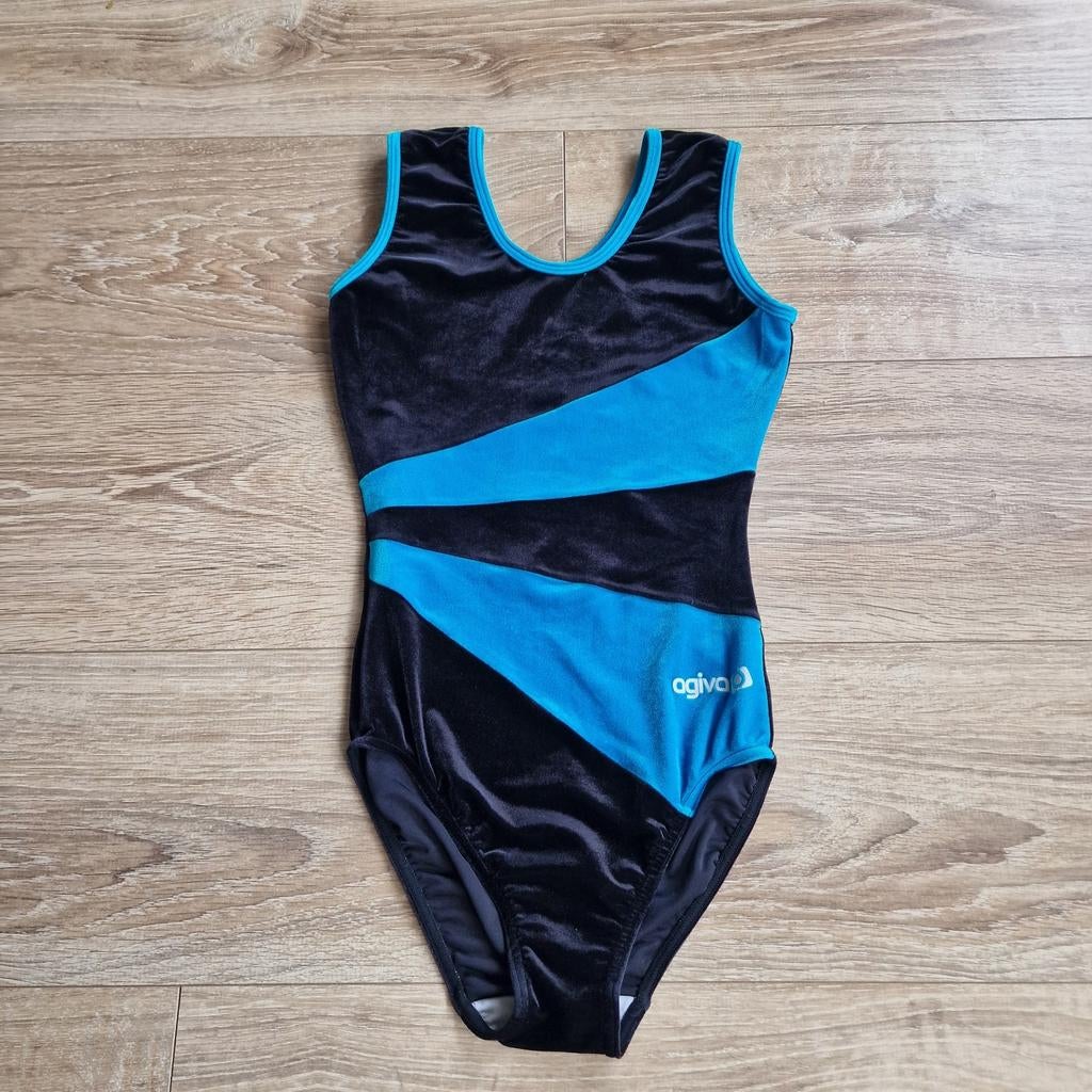 Agiva mouwloos turnpakje maat 14. Zie foto's voor afmetingen, Sport en Fitness, Turnen, Blauw, ., Agiva, Ophalen of Verzenden