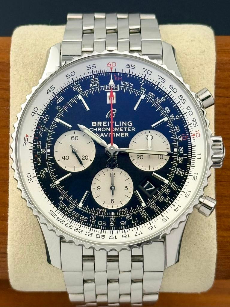 Breitling Navitimer 43 B01 Zwart AB0121, Ophalen of Verzenden, Zo goed als nieuw, Breitling