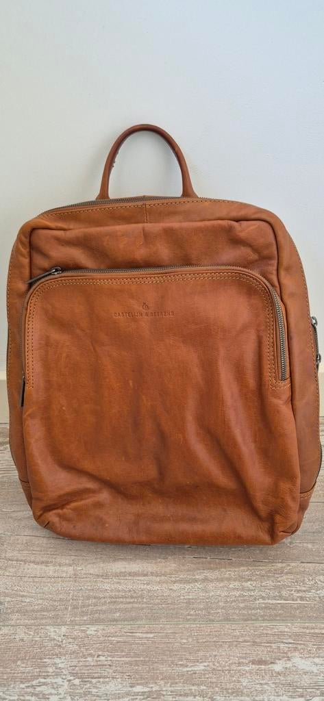 Leren rugzak van Castelijn & Beerens, Sieraden, Tassen en Uiterlijk, Tassen | Rugtassen, Overige merken, Gebruikt, 25 tot 40 cm