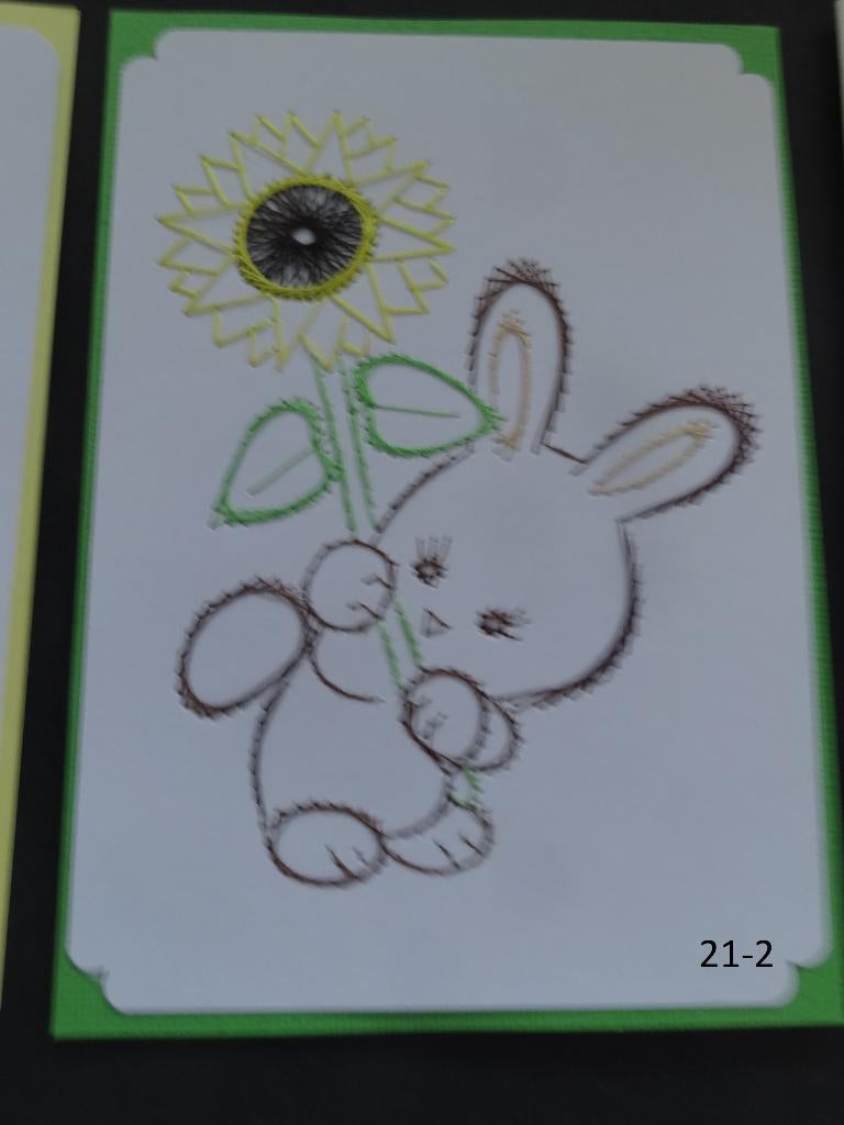 geborduurde kaarten pasen lente bloemen, Hobby en Vrije tijd, Kaarten | Zelfgemaakt, Ophalen of Verzenden, Nieuw, Overige thema's