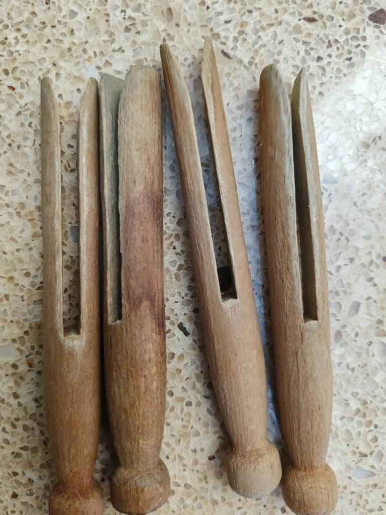 68 Ouderwetse Houten Wasknijpers - Vintage Waslijn Pinnen, Huis en Inrichting, Keuken | Keukenbenodigdheden, Gebruikt, Overige typen