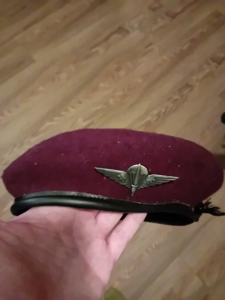 Rode baret Parachute Commando Belgische Leger, Ophalen of Verzenden