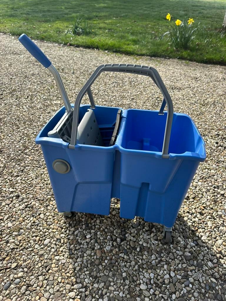 Mopwagen met pers en 2 waterbakken, Huis en Inrichting, Ophalen, X, Dweilemmer, -bak, of -wagen, X