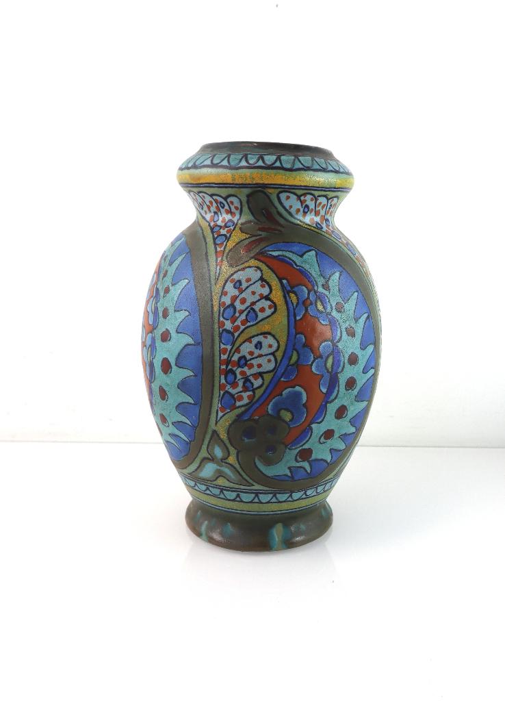 Plateel vaas decor Aletta, Plateelfabriek Zuid-Holland, Antiek en Kunst, Ophalen of Verzenden