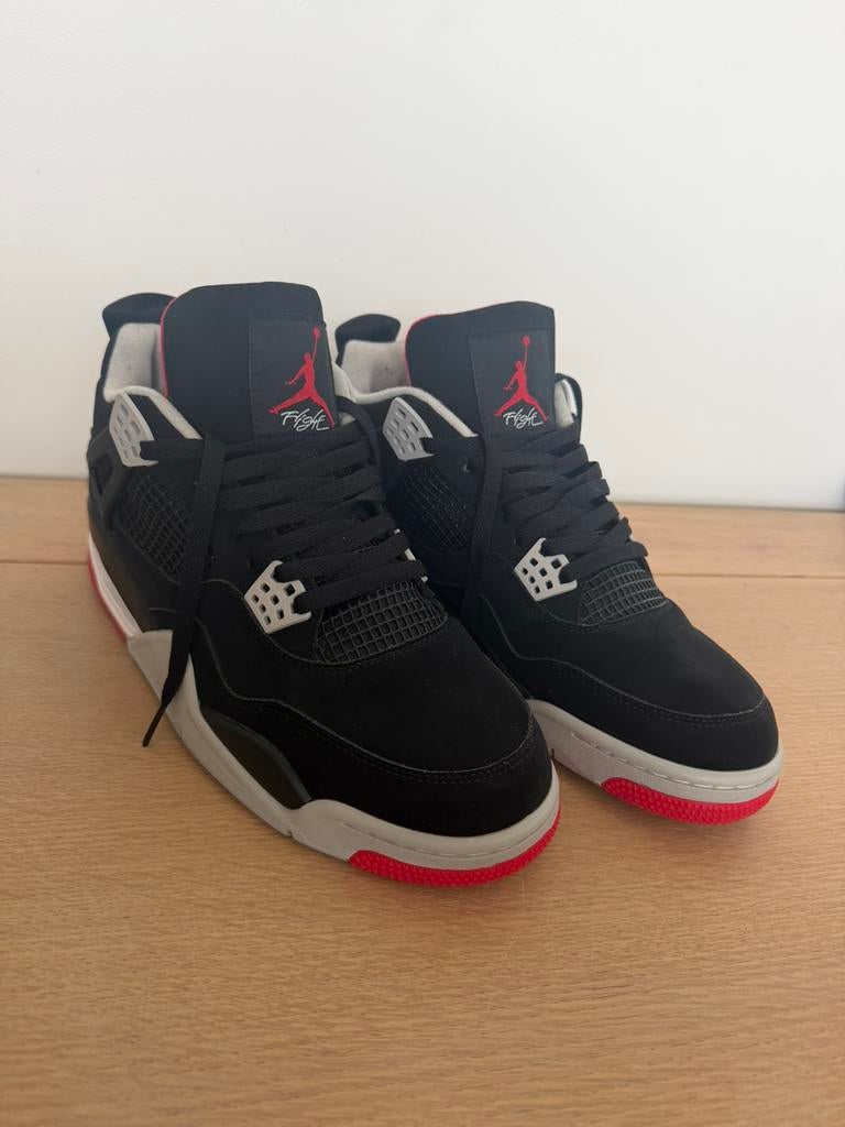 Nike Air Jordan 4 Retro Bred, Kleding | Heren, Schoenen, Ophalen of Verzenden, Nieuw, Zwart