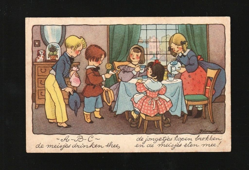 Freddy Langeler liedjes spreuken, Verzenden, 1940 tot 1960, Gelopen, Sterren en Beroemdheden