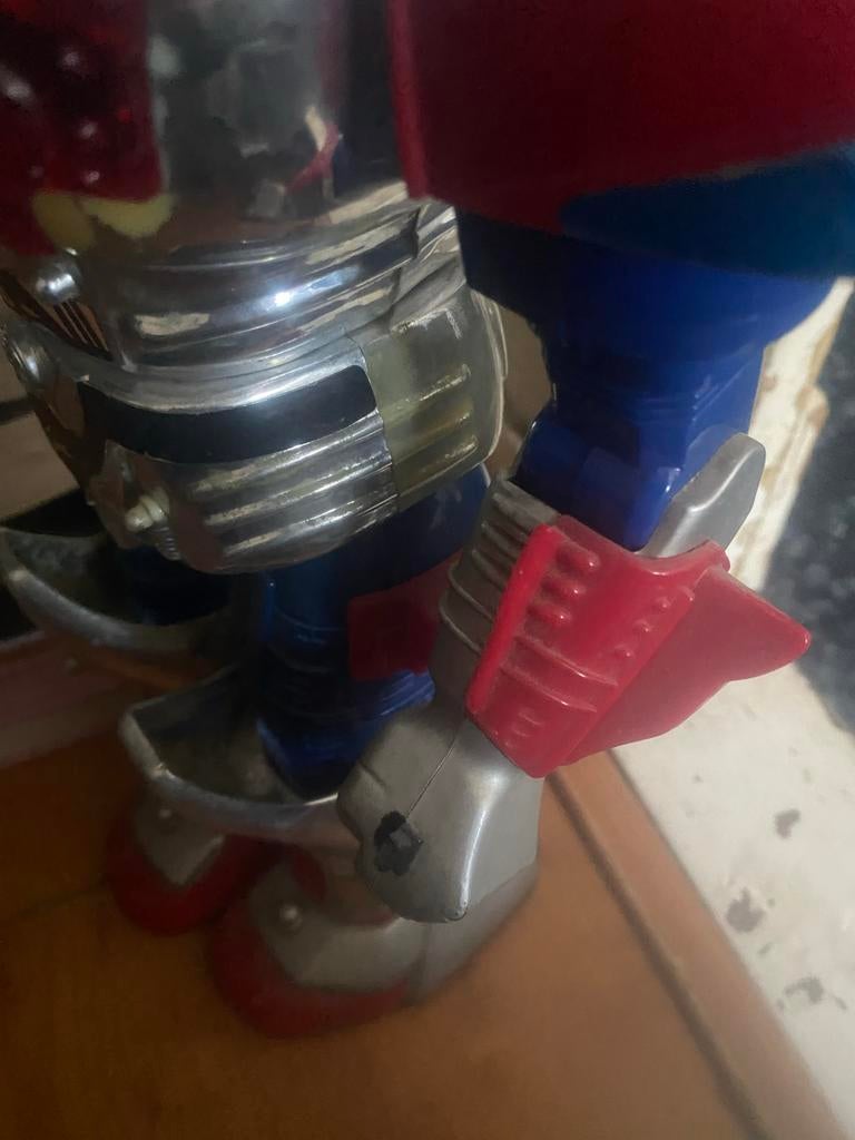 Vintage Robot Speelgoed - Rood, Blauw, Zilver, Ophalen of Verzenden, Gebruikt