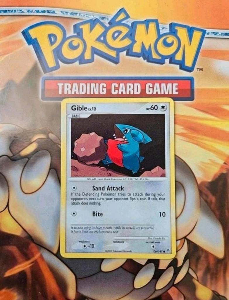 Gible 106/147 Platinum Supreme Victors pokemon kaart, Ophalen of Verzenden, Gebruikt, Losse kaart