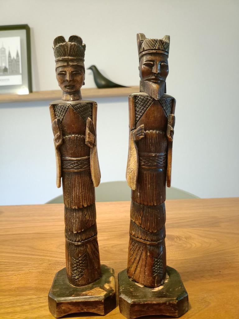 Aziatische beeldjes van been, Ophalen of Verzenden, Overige materialen, Beeld