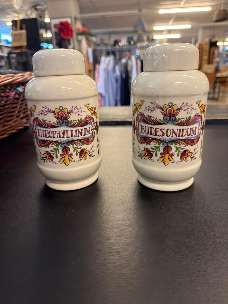 Vintage Apothekerspotten Theophyllinum & Budesonidum, Ophalen