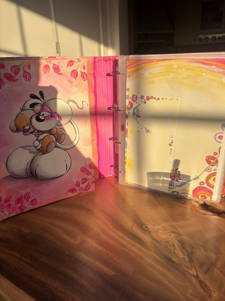 Diddl verzamelmap met diverse schrijfblaadjes, Verzamelen, Diddl, Ophalen of Verzenden, Diddl, Gebruikt, Papier, Kaart of Schrift