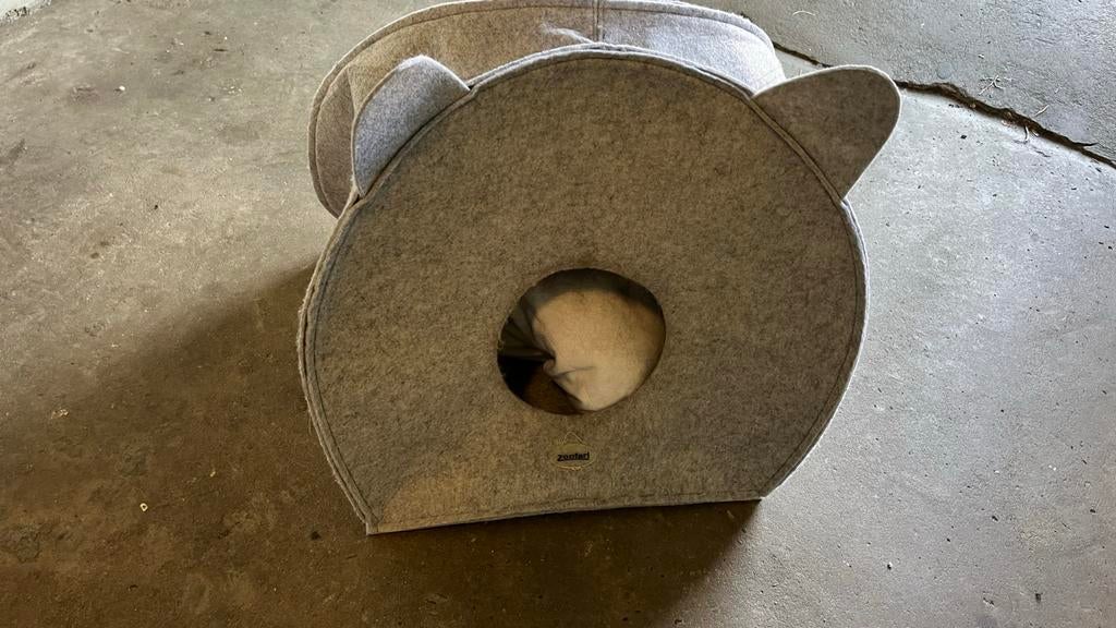 Grijze kattenmand GRATIS, Dieren en Toebehoren, Ophalen, Gebruikt, Vilt