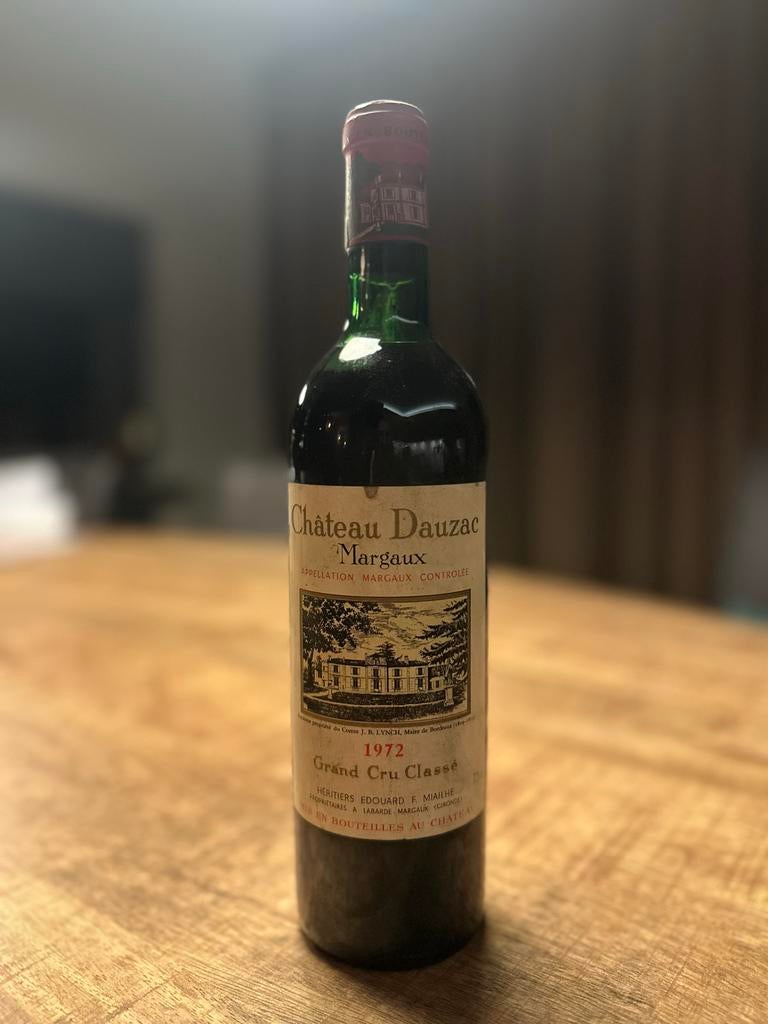 Chateau Dauzac Margaux 1972 - Exclusieve Rode Wijn, Verzamelen, Wijnen, Ophalen, Gebruikt, Frankrijk, Rode wijn