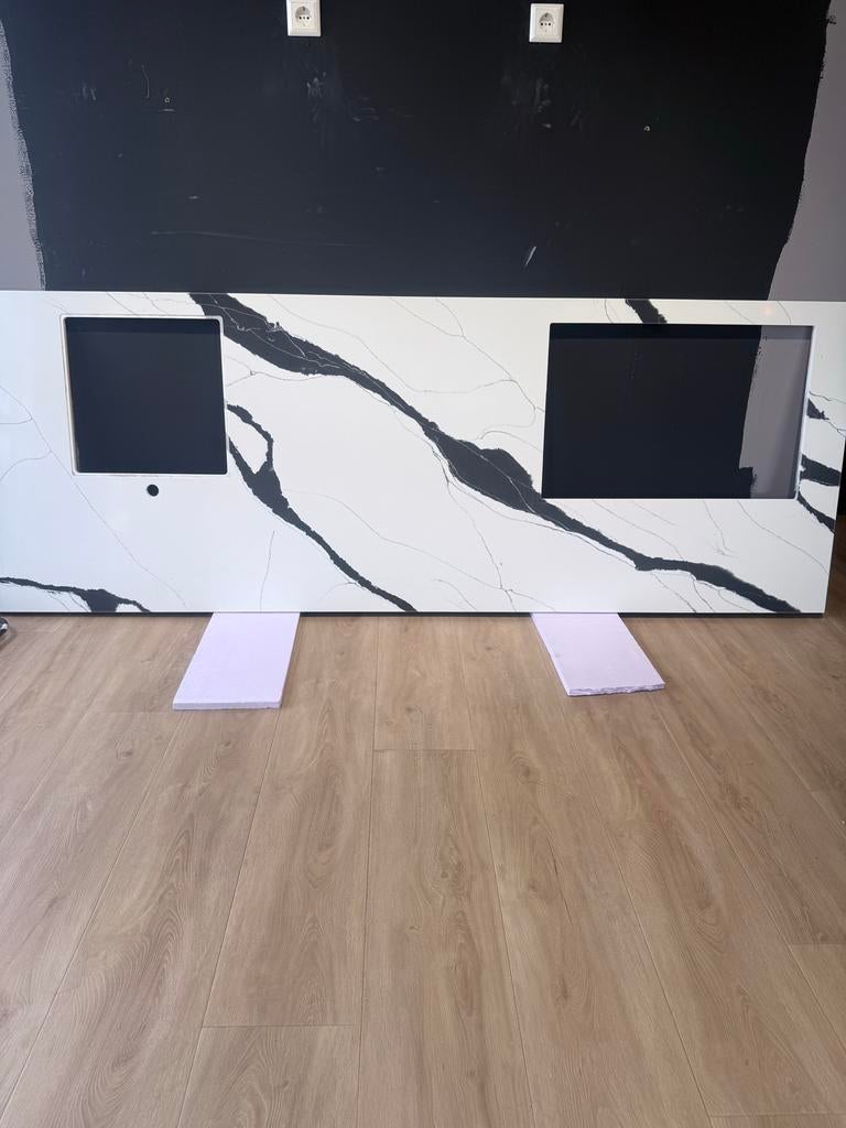 Nieuw Composiet Keukenblad 20 mm dik - Zonder Spoelbak/Kookp, Ophalen, Wit, Overige typen, Nieuw