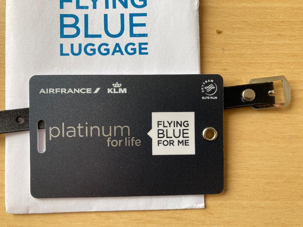 KLM Platinum for Life bagagelabel, Verzamelen, Luchtvaart en Vliegtuigspotten, Ophalen of Verzenden, Nieuw, Patch, Badge of Embleem