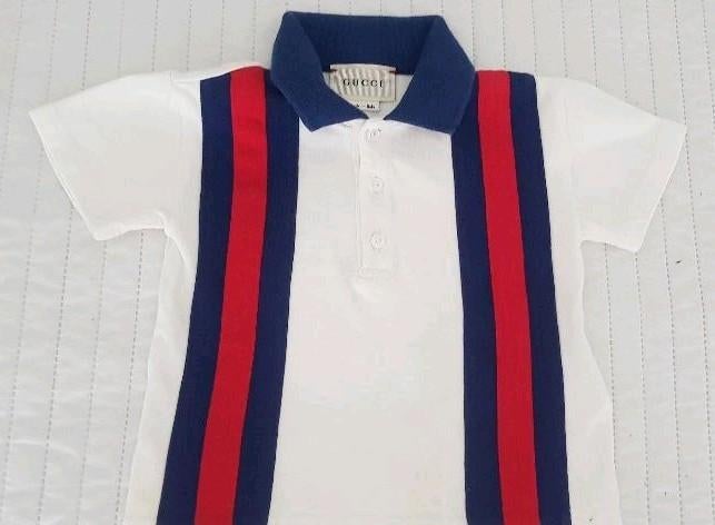 Gucci polo tshirt wit maat 74 baby merk kleding t-shirt, Kinderen en Baby's, Verzenden, Gucci, Zo goed als nieuw, Jongetje