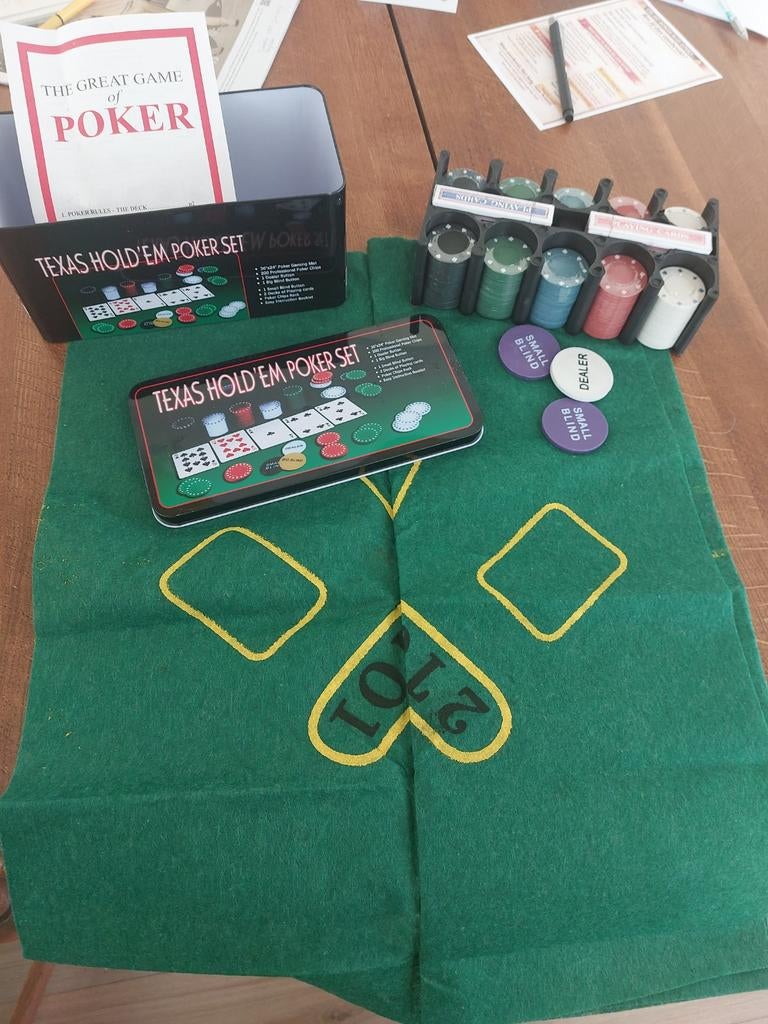 POKERSPEL, Compleet en ongebruikt, Hobby en Vrije tijd, Gezelschapsspellen | Kaartspellen, Ophalen of Verzenden, Nieuw