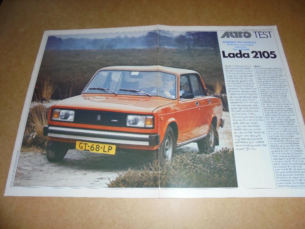 overdruk Autovisie rijtest Lada 2105, uitgave 1981, Ophalen of Verzenden, Zo goed als nieuw, Algemeen