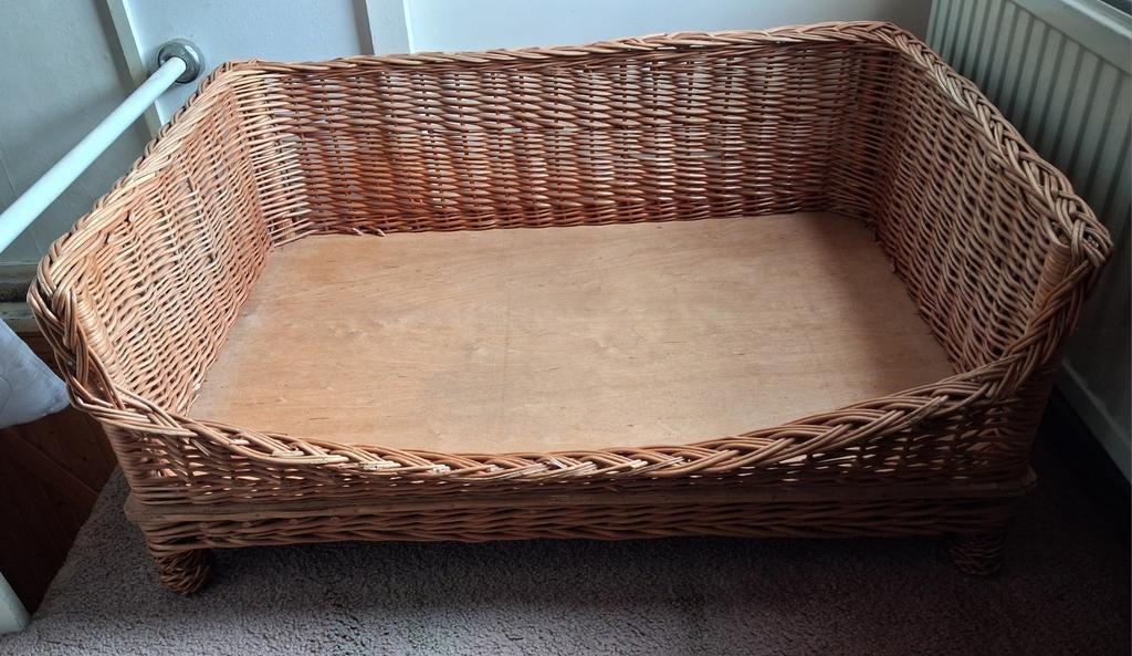 Rieten honden mand, Dieren en Toebehoren, Ophalen, Gebruikt, Riet