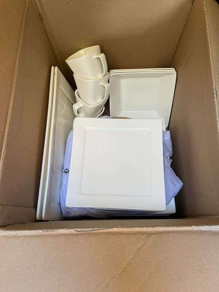 Vierkant Servies xenos, Ophalen, Wandtegels, Minder dan 20 cm, Zo goed als nieuw