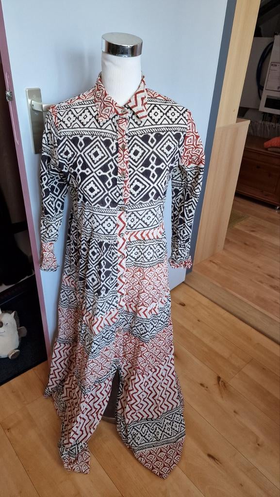 Moksha Ibiza jurk met patroon, maat 40, Kleding | Dames, Jurken, Maat 38/40 (M), Moksha, Ophalen of Verzenden, Zo goed als nieuw
