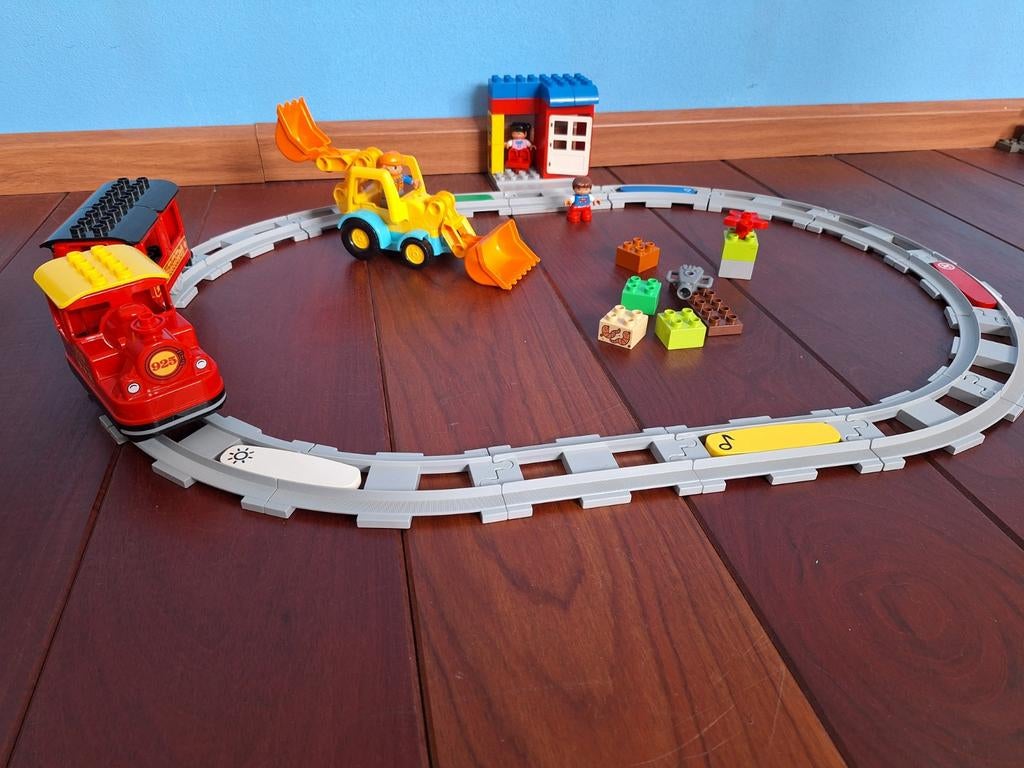 LEGO DUPLO Stoomtrein - 10874 en graaflaadmachine, Ophalen of Verzenden, Duplo