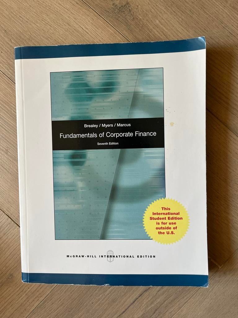 Fundamentals of Corporate Finance - Seventh Edition, Boeken, Ophalen of Verzenden, Gamma, Gelezen, HBO
