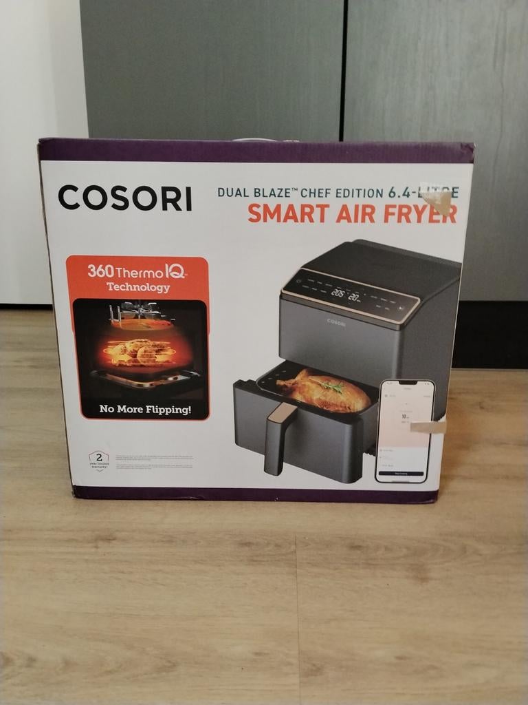 Cosori Dual Blaze Chef Edition 6.4L Smart Airfryer, Ophalen of Verzenden, Nieuw, Airfryer XXL