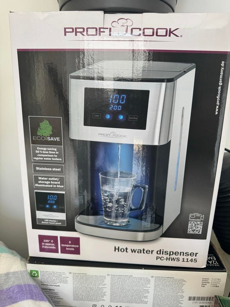 ProfiCook PC-HWS 1145 Hete Water Dispenser - Nieuw, 2 liter of meer, Ophalen of Verzenden, Nieuw, Rvs