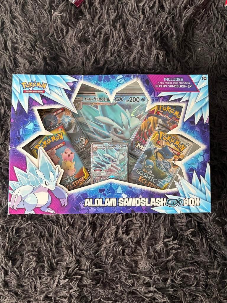 Pokémon Alolan Sandslash GX Box - Sun & Moon Tijdperk, Ophalen of Verzenden, Nieuw, Overige typen, Foil